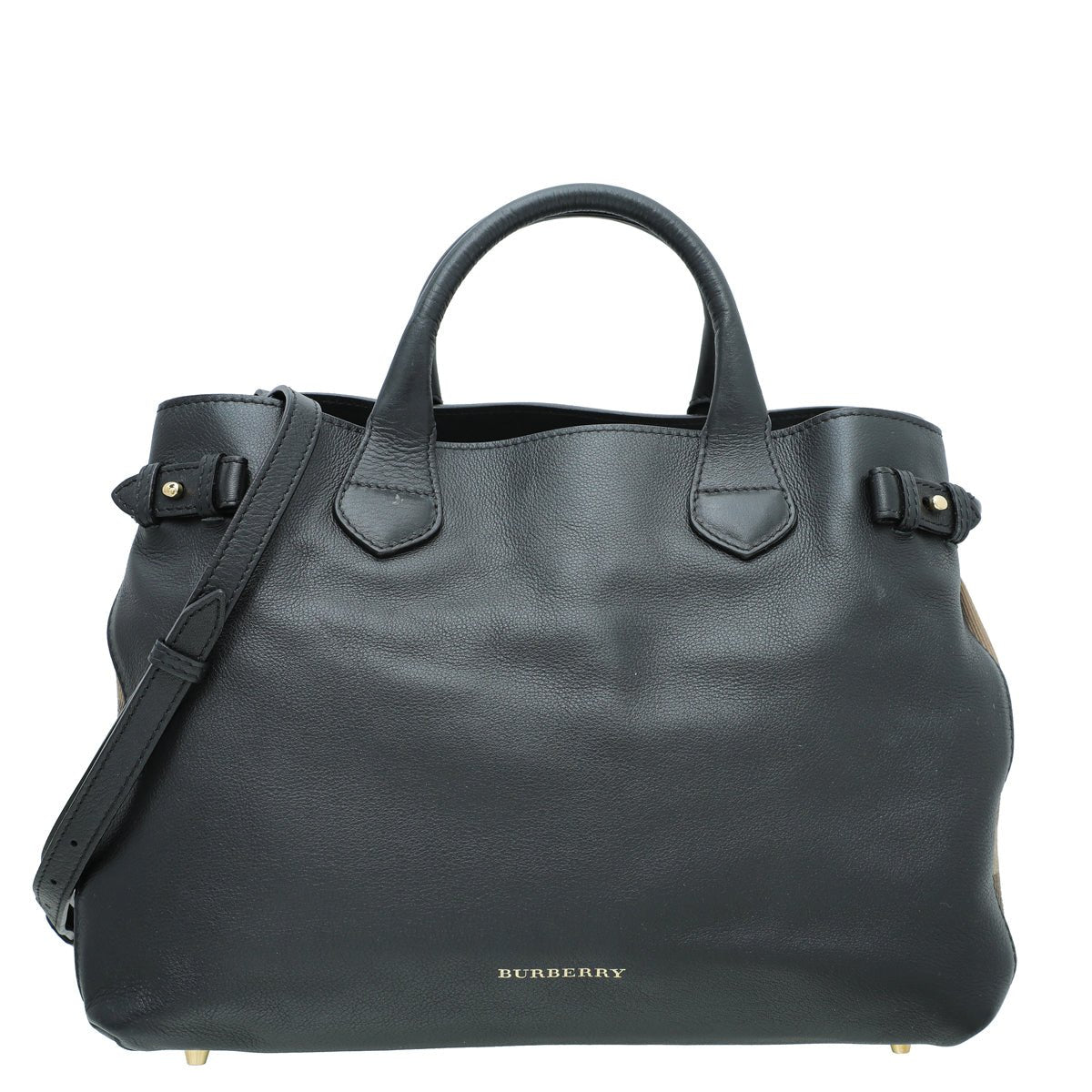 Burberry Black Banner Tote Medium Bag-Burberry-THE CLOSET