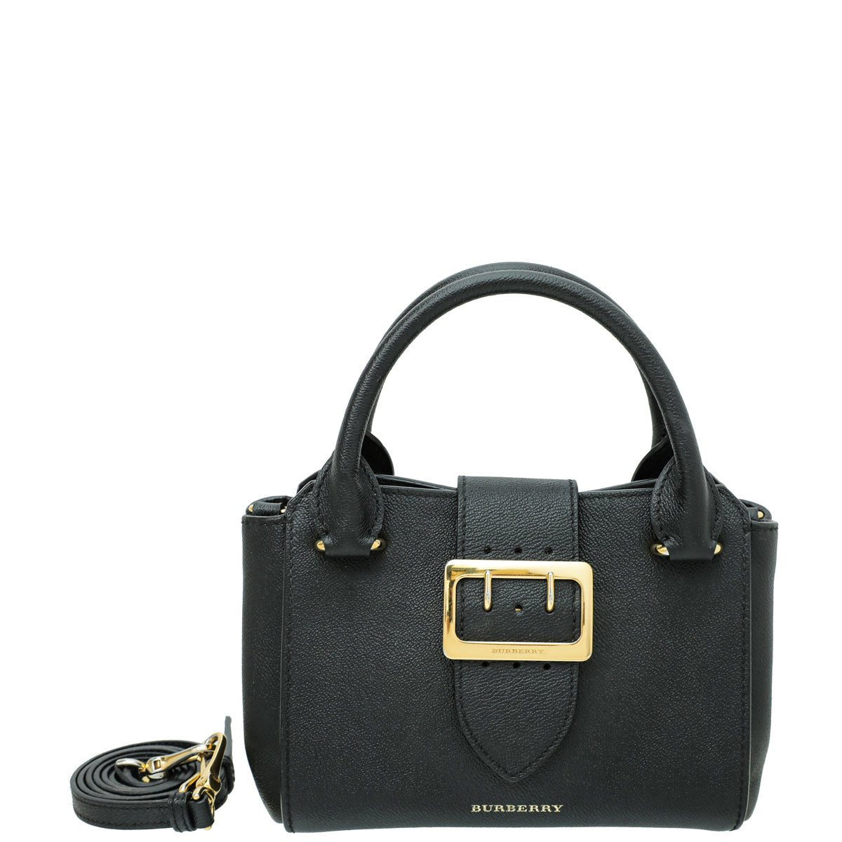 Burberry Black Buckle Tote Small Bag-Burberry-THE CLOSET