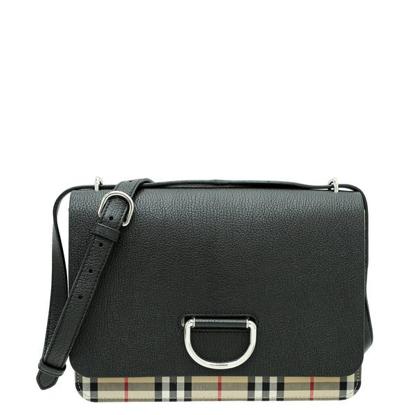 Burberry Black D Ring Messenger Medium Bag THE CLOSET