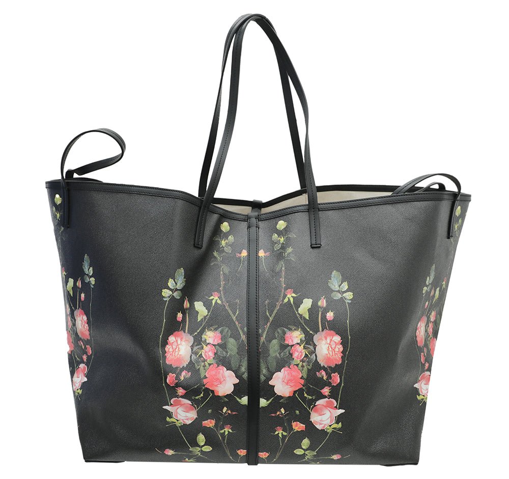 Burberry - Burberry Black Floral Print Beach XL Tote Bag | The Closet