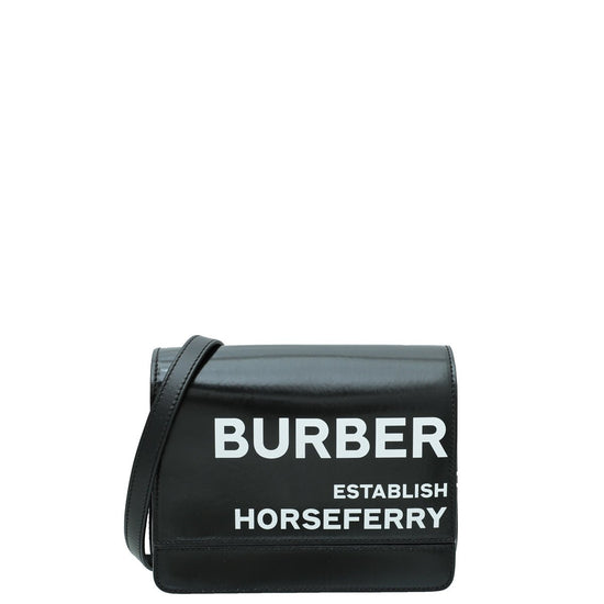 Burberry - Burberry Black Grace Horseferry Print Small Crossbody Bag | The Closet