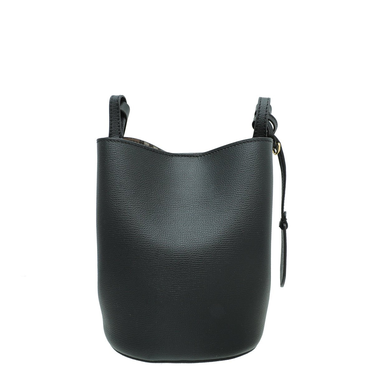 Burberry Black Haymarket Lorne Bucket Crossbody Small Bag-Burberry-THE CLOSET