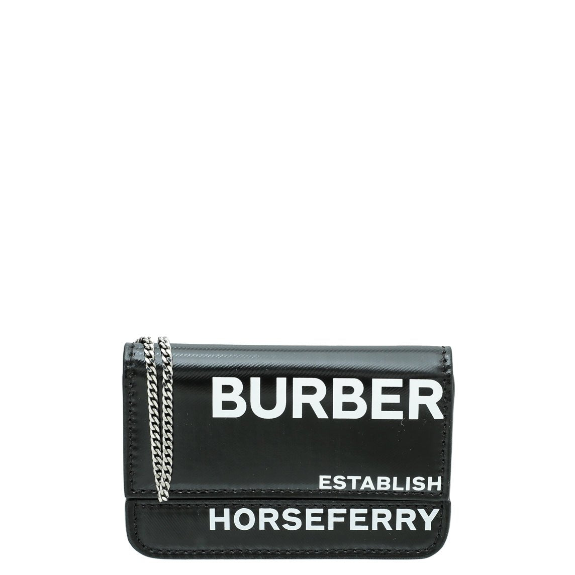 Burberry Black Horseferry Print Mini Jody Chain Card Case-Burberry-THE CLOSET