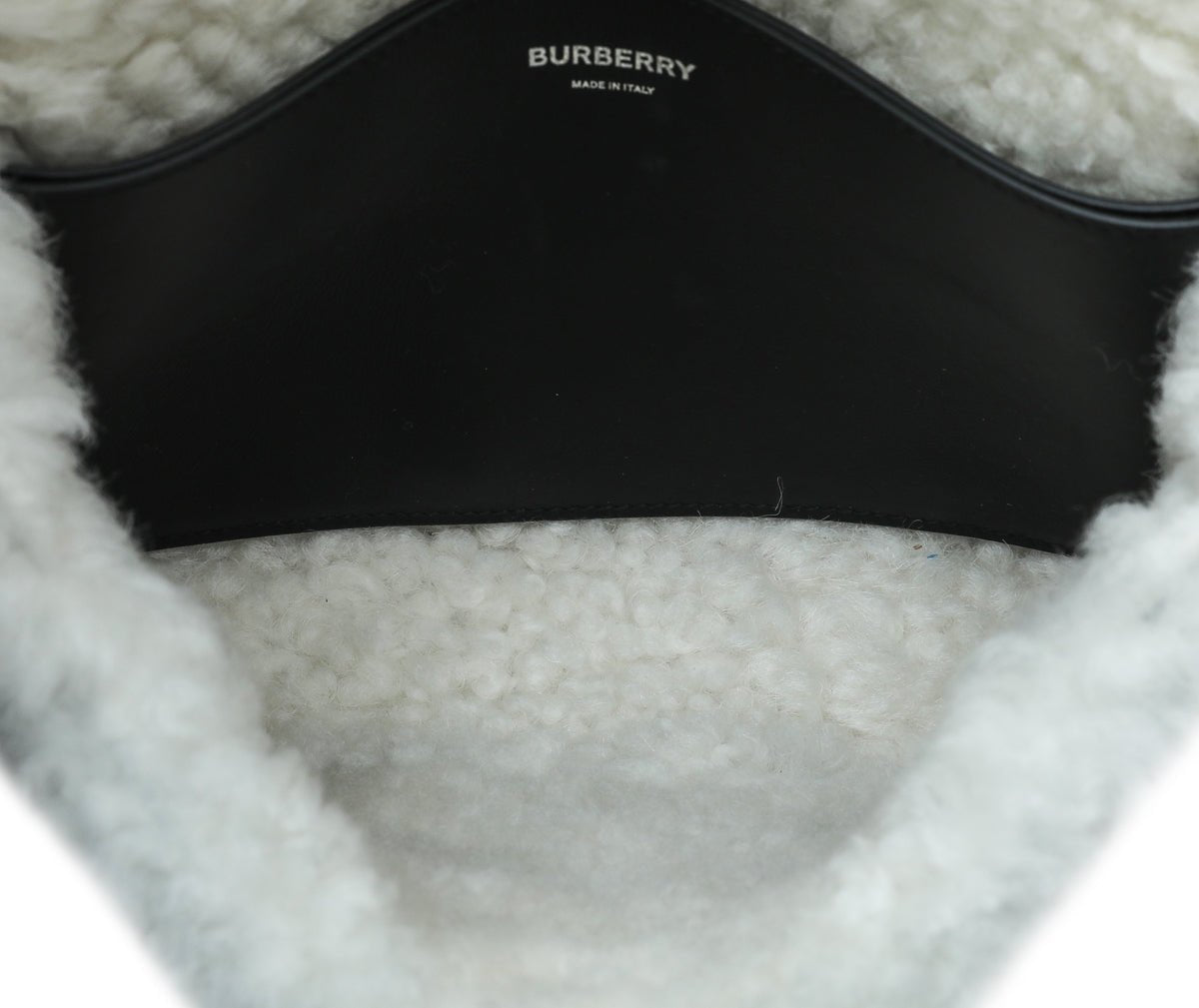 Burberry - Burberry Black Horseferry Shearling Lola Small Bag | The Closet