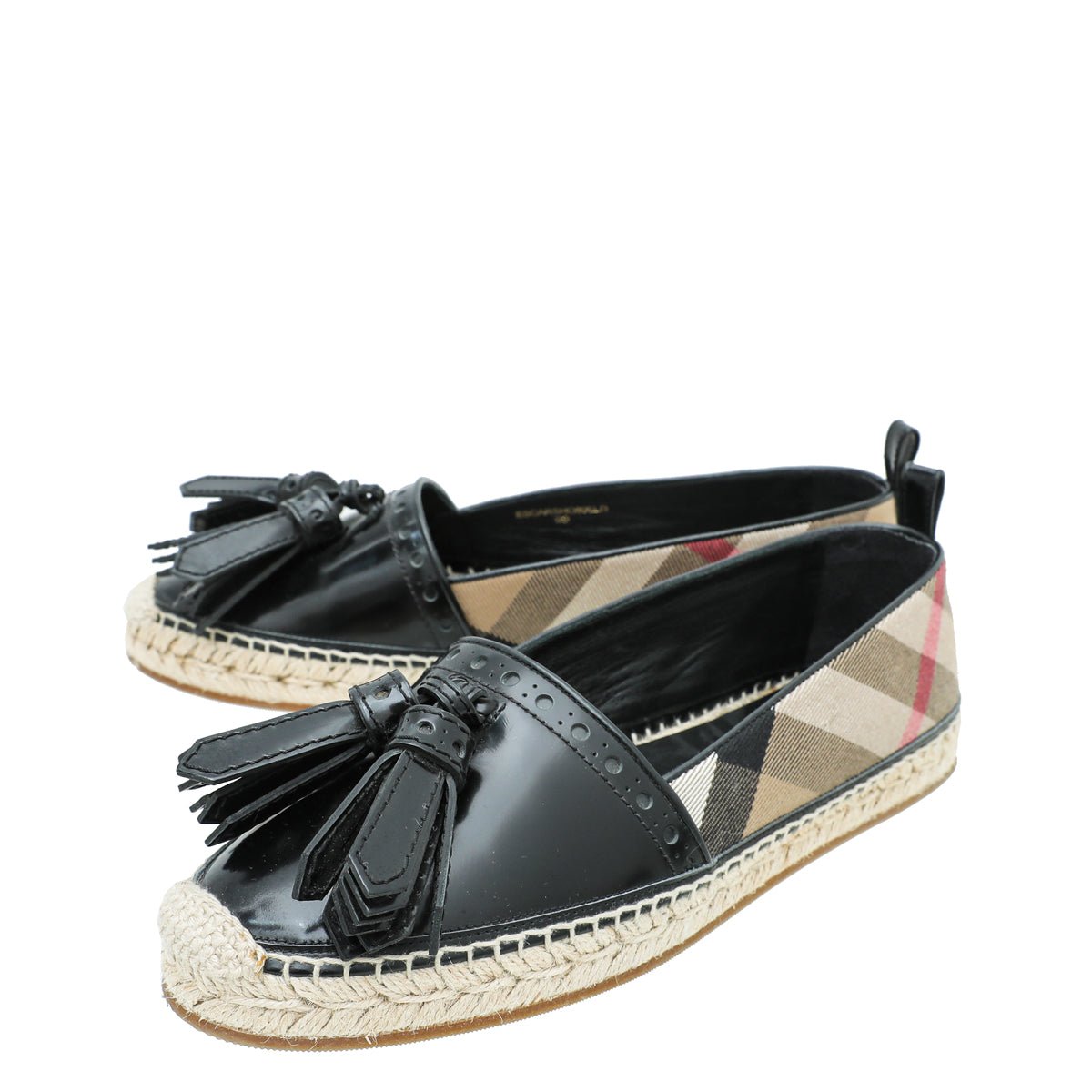 Burberry Black House Check Hodgeson Tassel Espadrille 39-Burberry-THE CLOSET