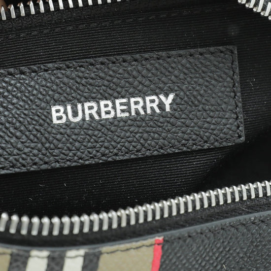 Burberry - Burberry Black Icon-stripe Logo Travel Pouch | The Closet