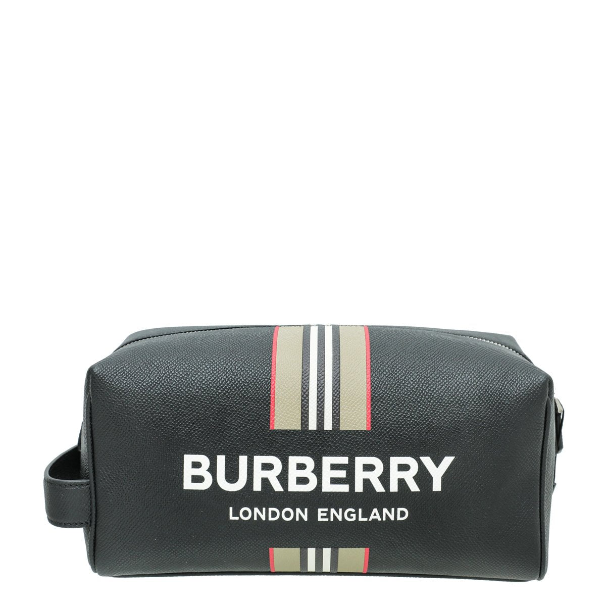 Burberry - Burberry Black Icon-stripe Logo Travel Pouch | The Closet