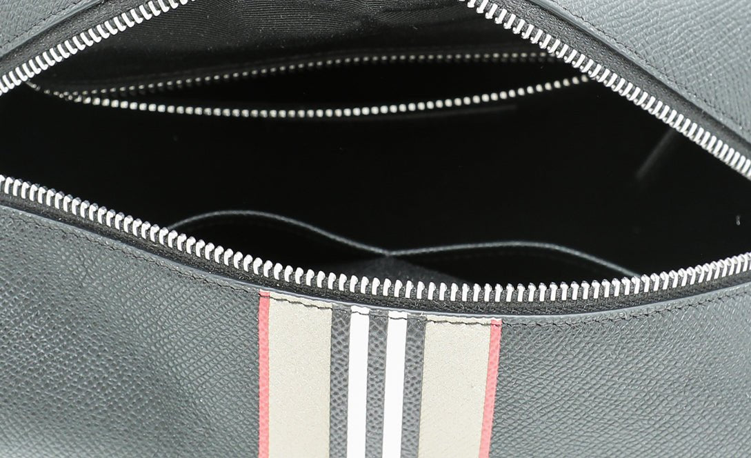 Burberry - Burberry Black Icon-stripe Logo Travel Pouch | The Closet