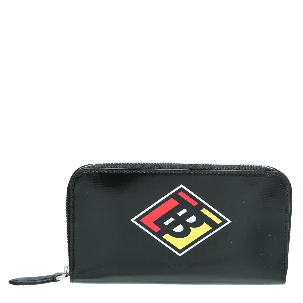 Burberry Black Logo Print Large Zip Wallet-Burberry-THE CLOSET