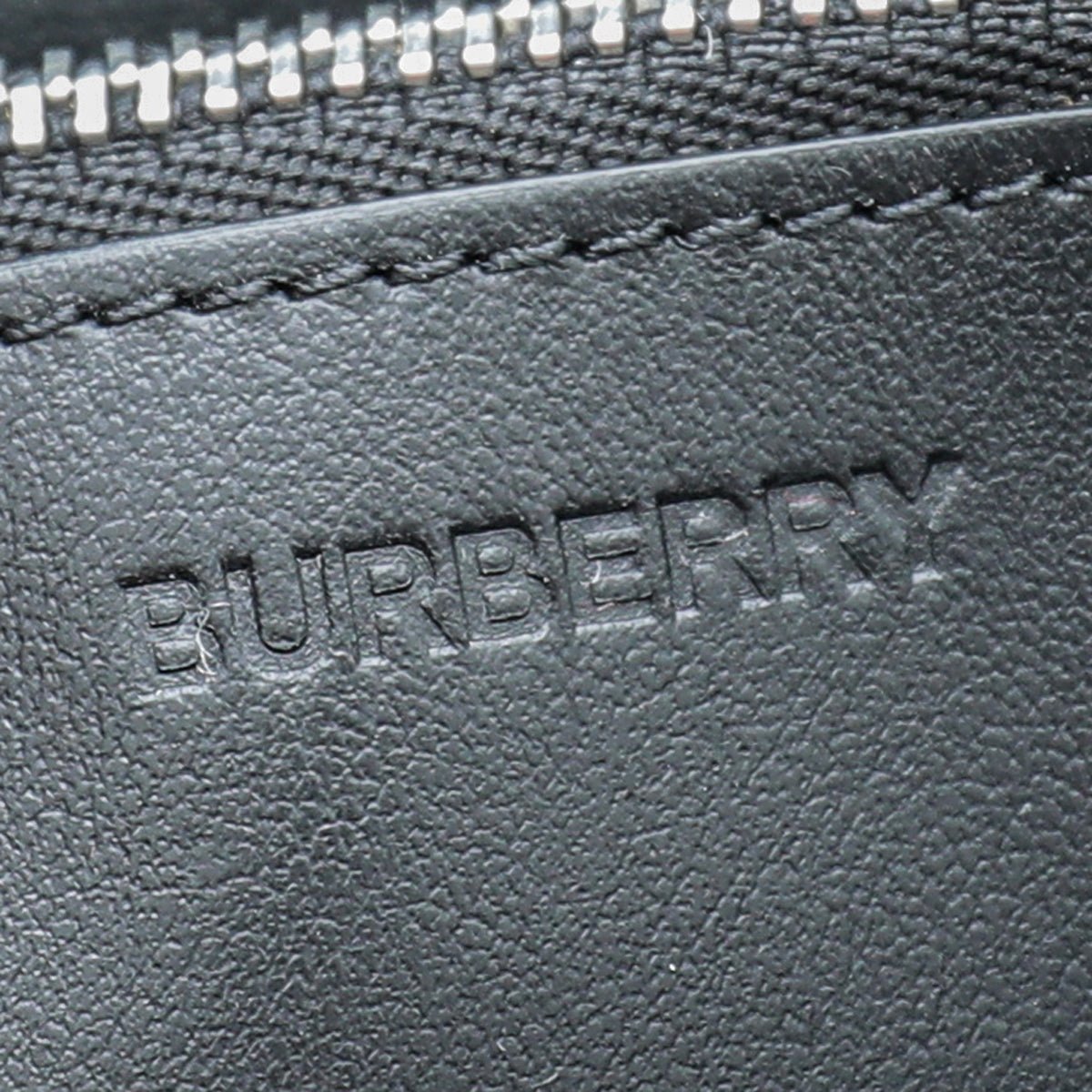 Burberry - Burberry Black Logo Print Large Zip Wallet | The Closet
