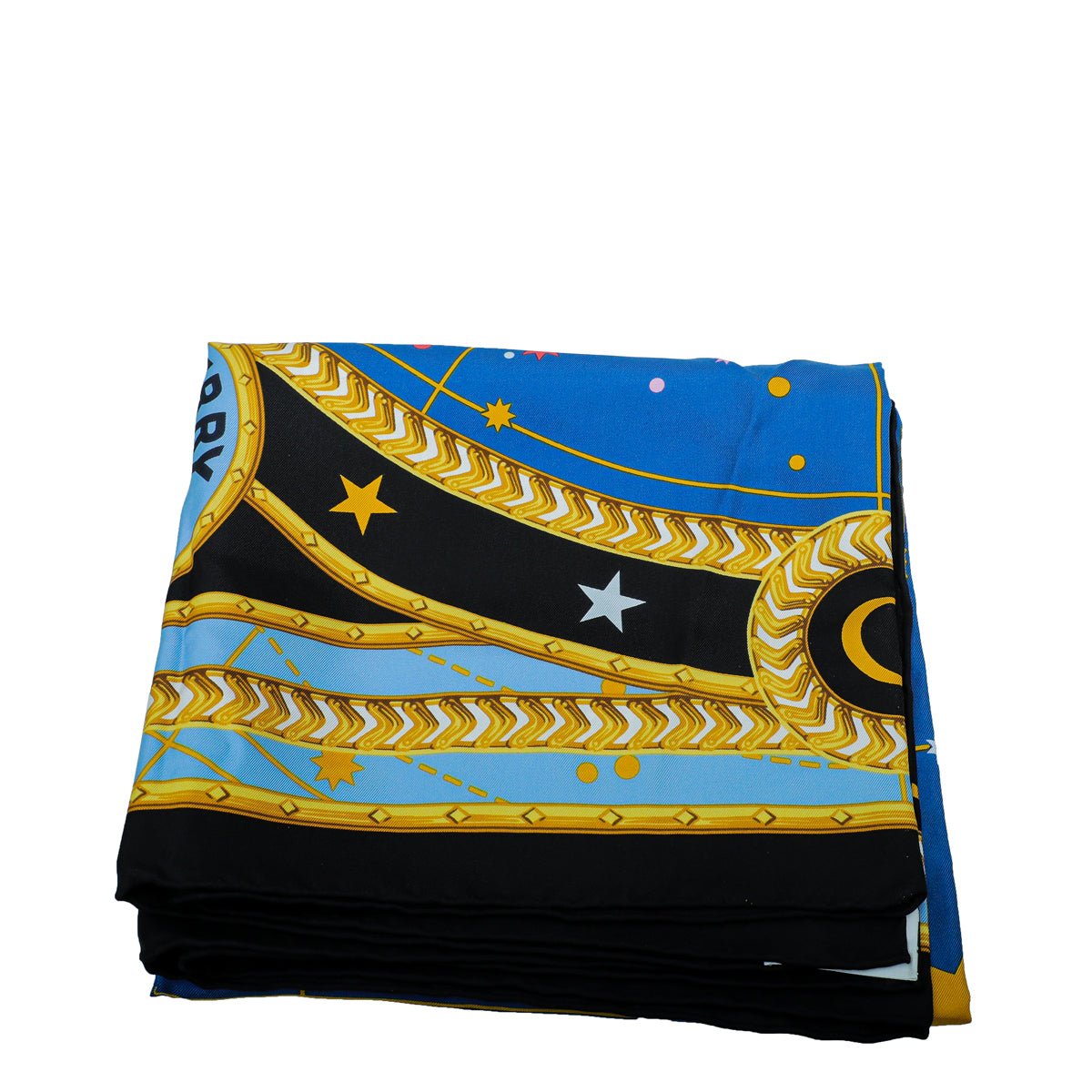 Burberry Black Multicolor Astrological Square Silk Scarf-Burberry-THE CLOSET