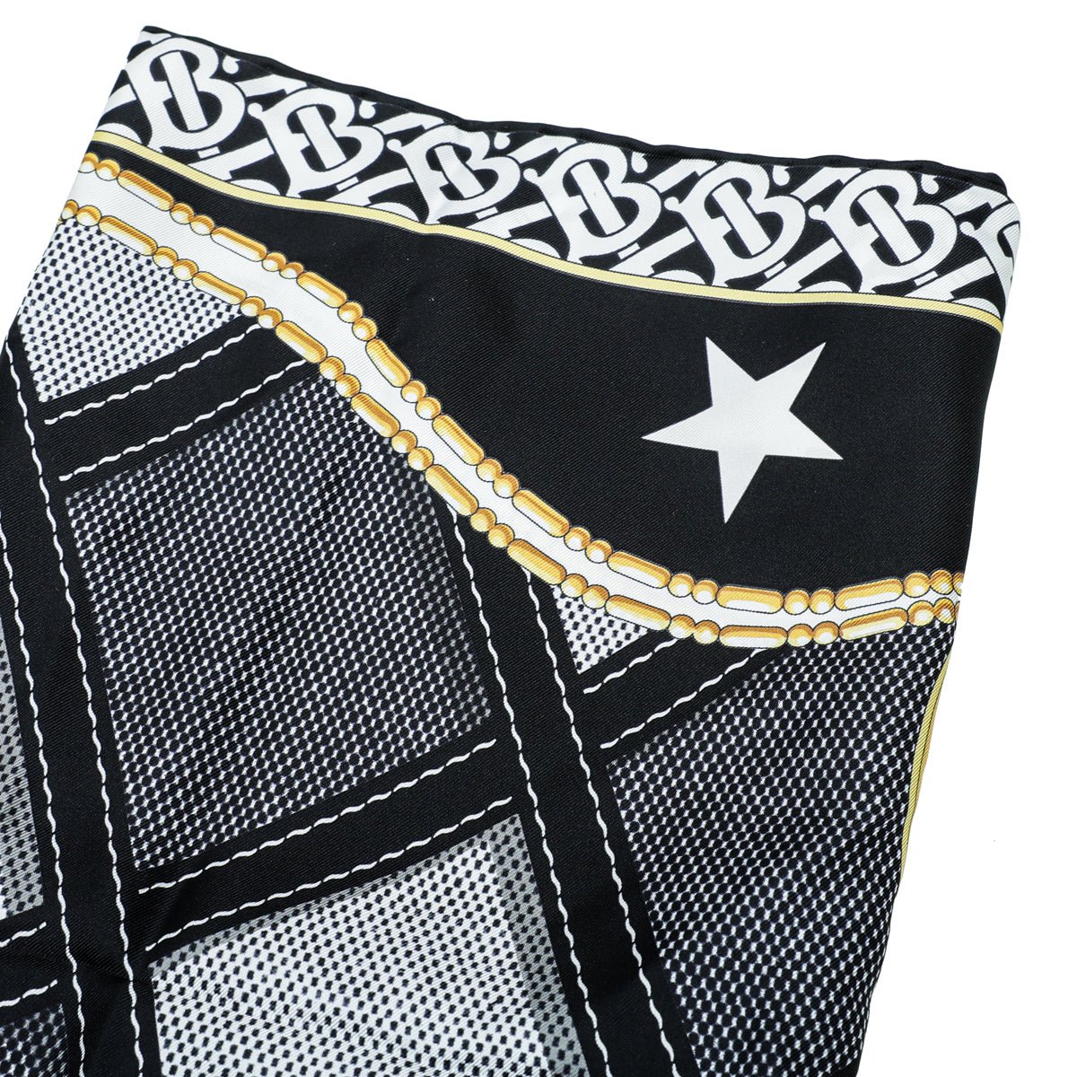 Burberry Black Multicolor Deer Print Square Scarf-Burberry-THE CLOSET