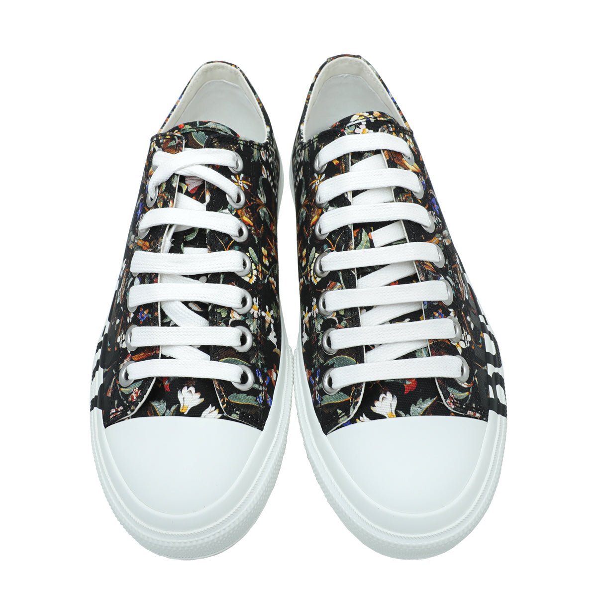 Burberry Black Multicolor Larkhall Logo Floral Sneaker 38-Burberry-THE CLOSET