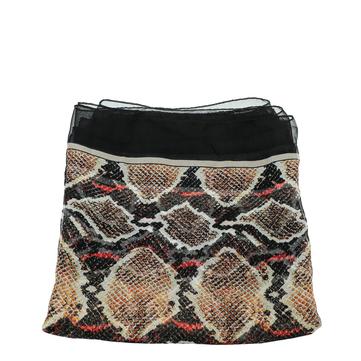 Burberry Black Multicolor Snake Print Silk Scarf-Burberry-THE CLOSET