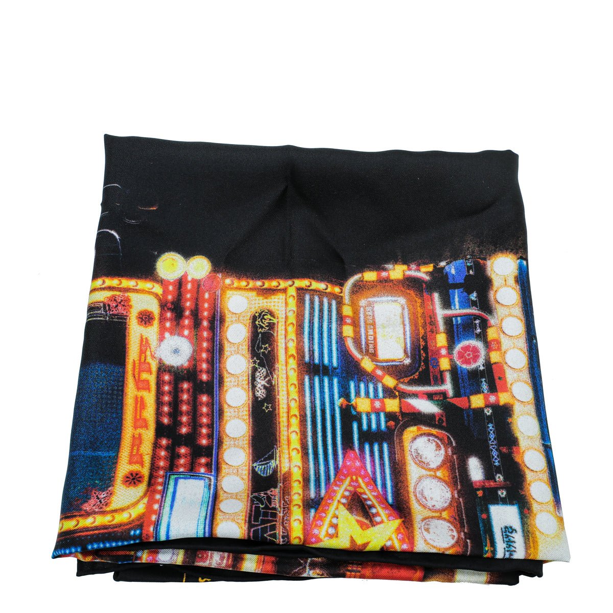 Burberry Black Multicolor Track Silk Square Scarf-Burberry-THE CLOSET