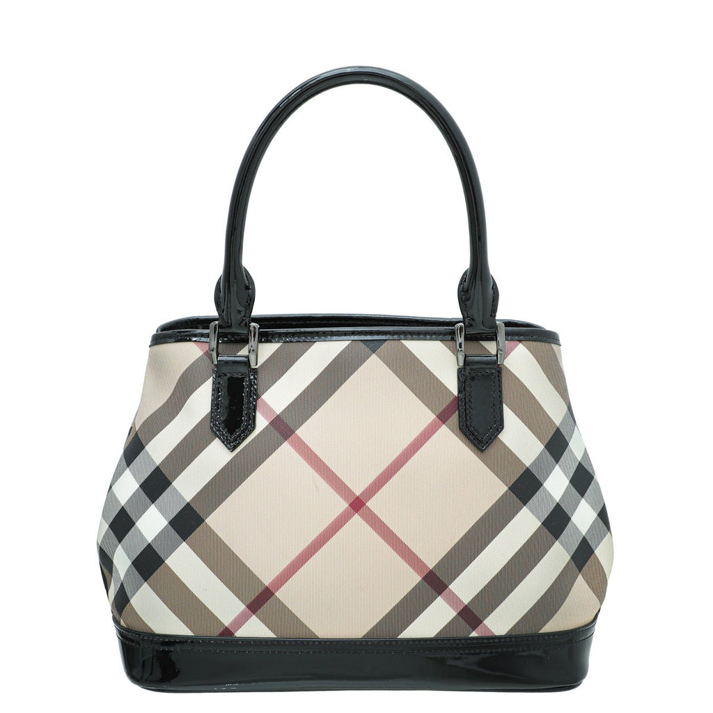 Burberry Black Nova Check Tote Bag THE CLOSET