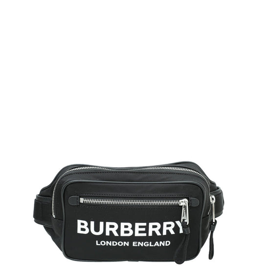 Burberry Logo Print Nylon Bum Bag Black