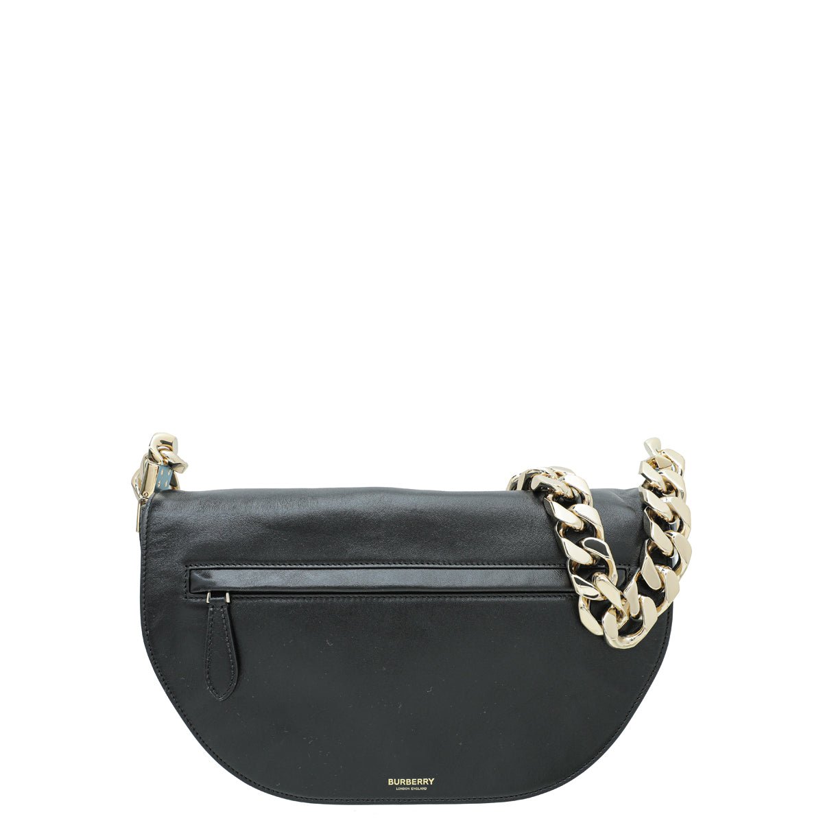 Burberry Black Olympia Medium Flap Chain Bag-Burberry-THE CLOSET
