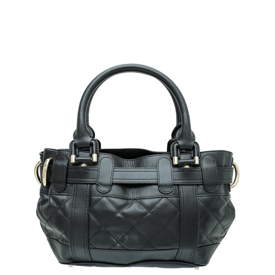 Burberry - Burberry Black Quilted Beaton Tote Small Bag | The Closet