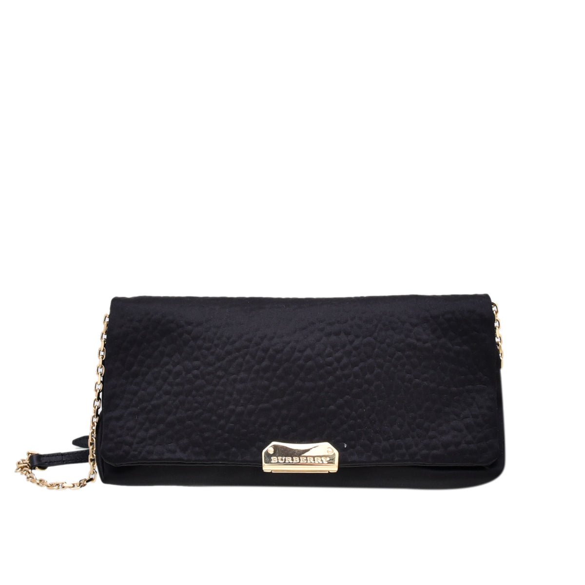 BurBerry Black Satin Mildenhall Bag-Burberry-THE CLOSET