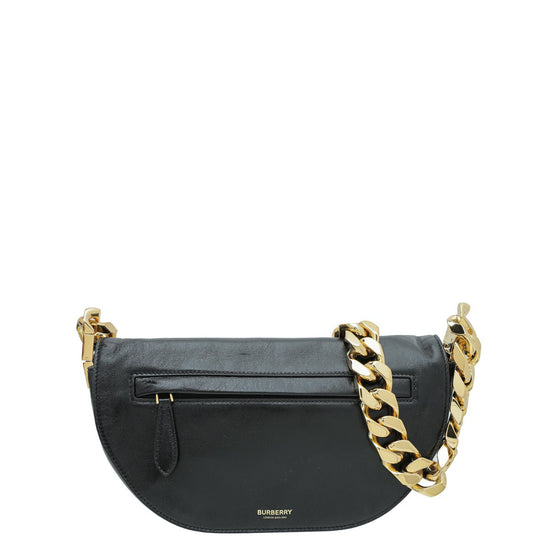 Burberry - Burberry Black Soft Olympia Small Flap Chain Bag | The Closet