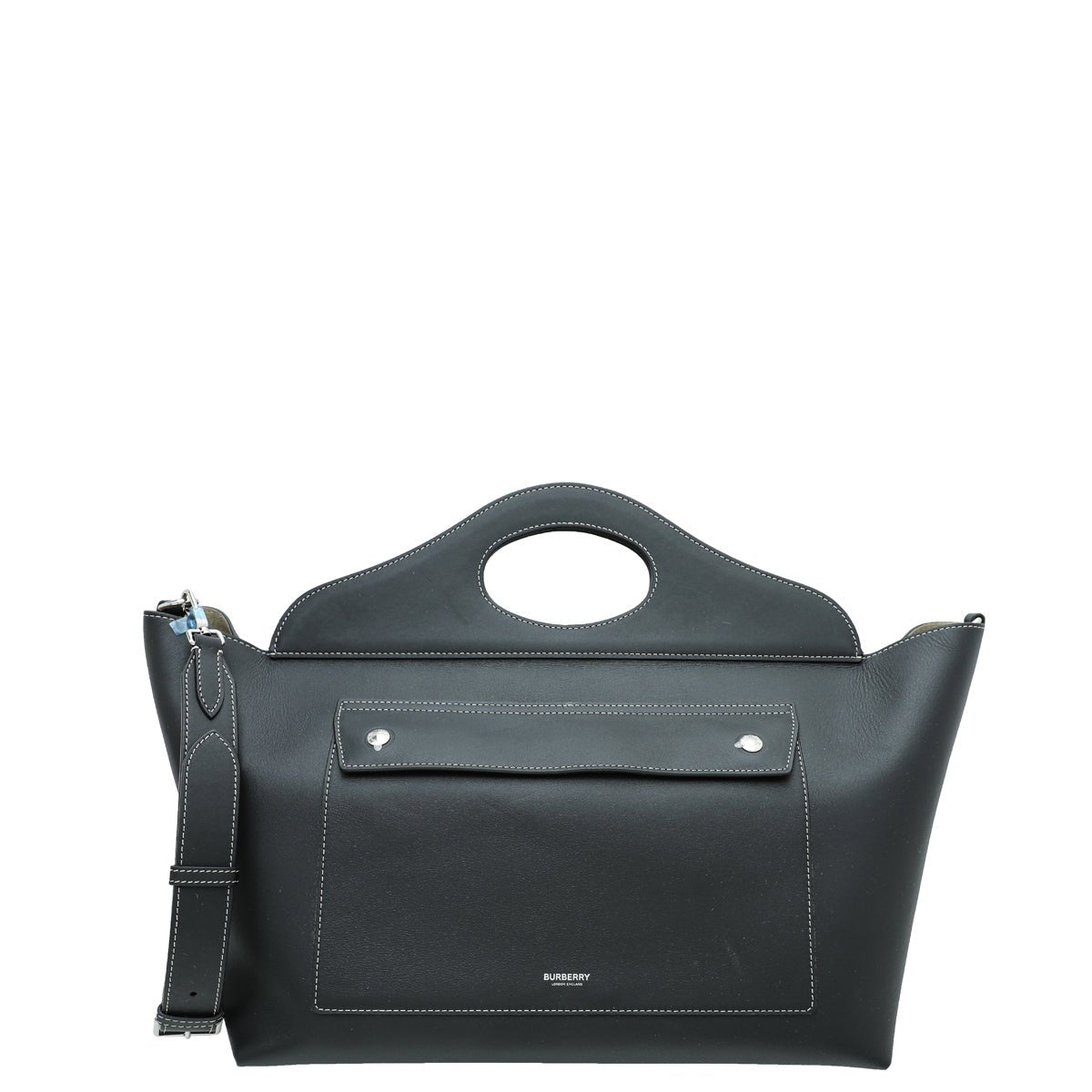 Burberry Black Soft Pocket Tote Medium Bag-Burberry-THE CLOSET