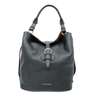 Burberry Black Sycamore Buckle Hobo حقيبة متوسطة