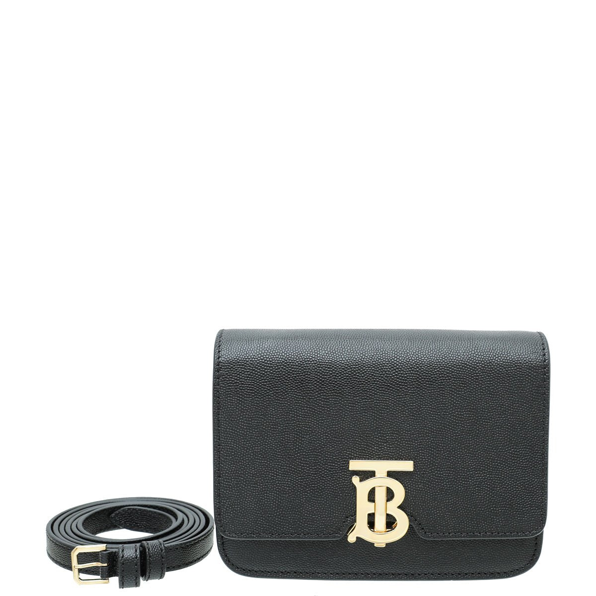 Burberry Black TB Flap Mini Bag-Burberry-THE CLOSET
