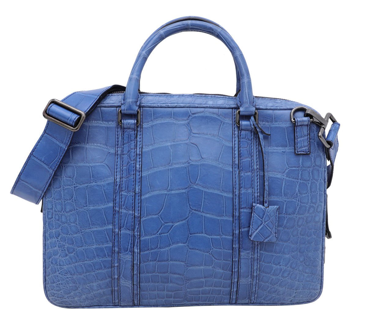 Burberry Blue Alligator Briefcase Bag-Burberry-THE CLOSET