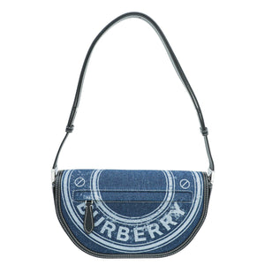 Burberry Blue Graphic Denim Olympia Bag