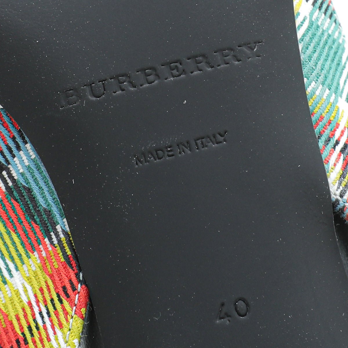 Burberry Blue Multicolor Annice Tartan Slingback Pumps 40-Burberry-THE CLOSET