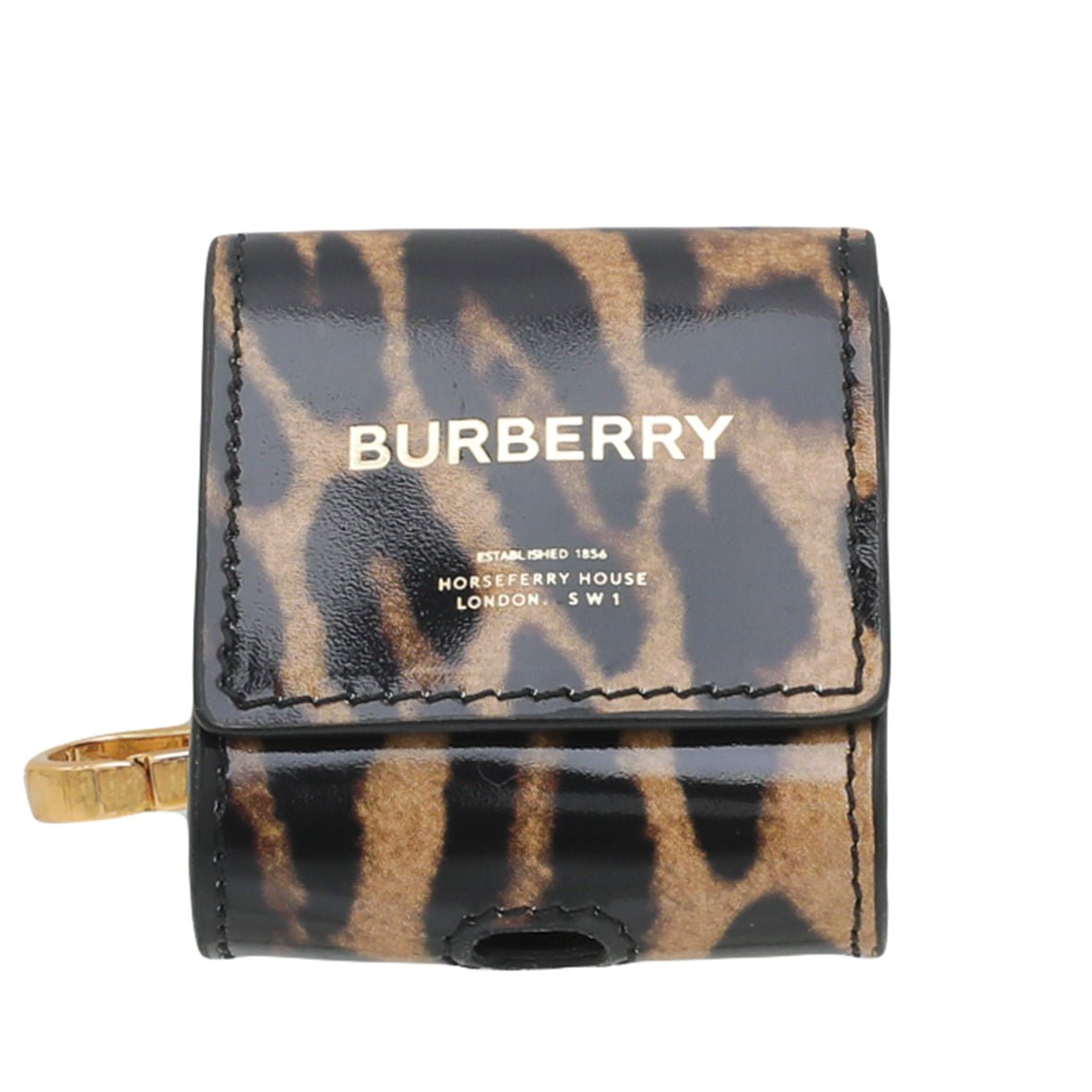 Burberry - Burberry Bridle Brown Leopard Print Earphone Case | The Closet
