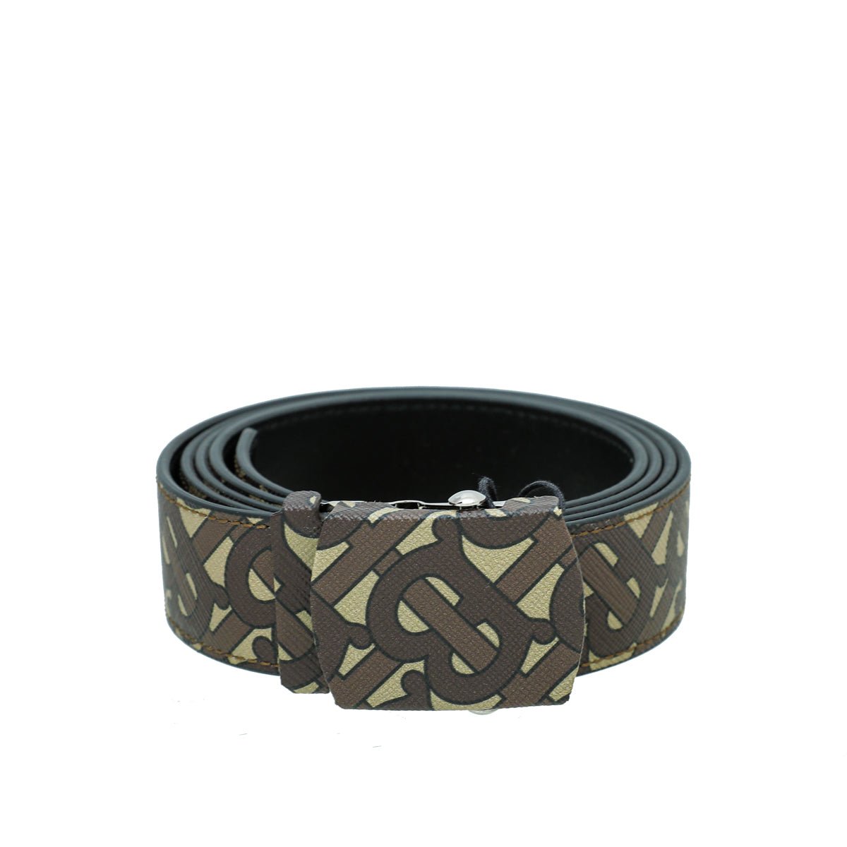 Burberry Bridle Brown Monogram Covered Clip Belt 44-Burberry-THE CLOSET