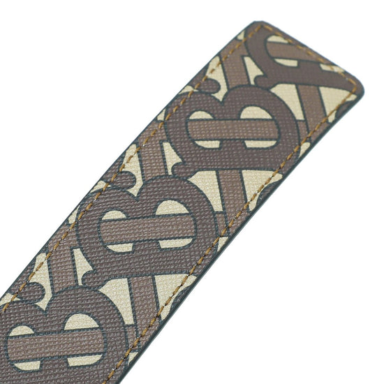 Load image into Gallery viewer, Burberry - Burberry Bridle Brown Monogram Covered Clip Belt 44 | The Closet
