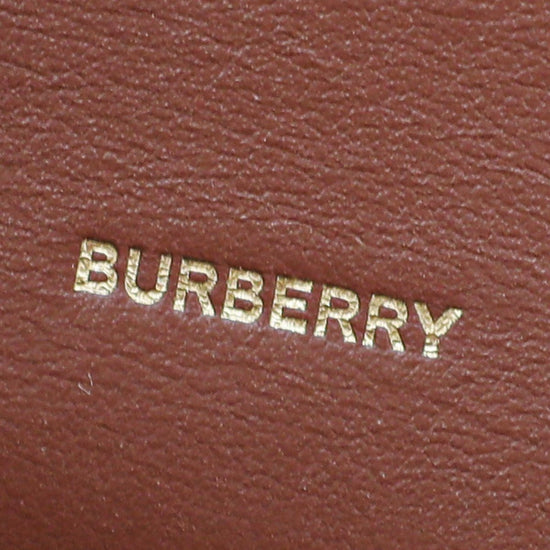 Auth! NWT BURBERRY TB CUBE Monogram Bag BRIDLE Brown , with lock and strap
