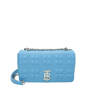 Burberry Bright Sky Bue Quilted Lola Small Chain Bage