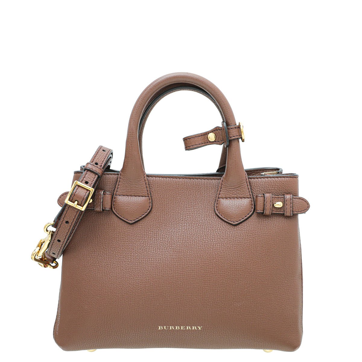 Burberry Brown Banner Tote Small Bag-Burberry-THE CLOSET