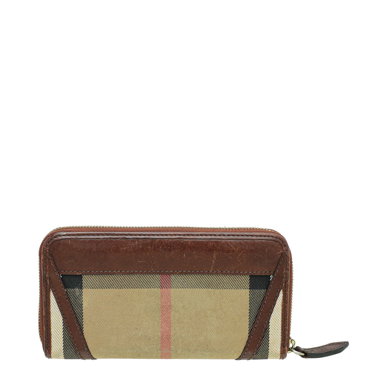 Burberry Brown House Check Zip Around Wallet-Burberry-THE CLOSET
