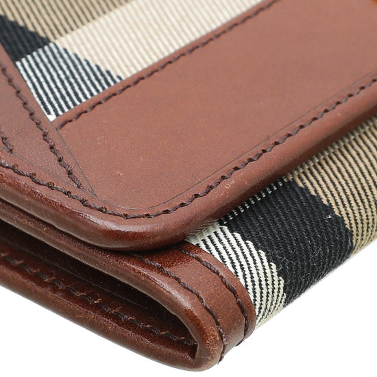 Burberry - Burberry Brown Nova Check Continental Wallet | The Closet