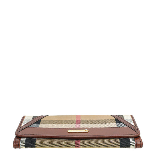 Burberry - Burberry Brown Nova Check Continental Wallet | The Closet