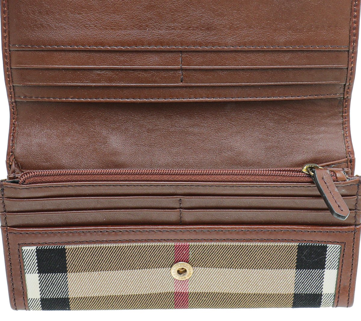 Burberry - Burberry Brown Nova Check Continental Wallet | The Closet