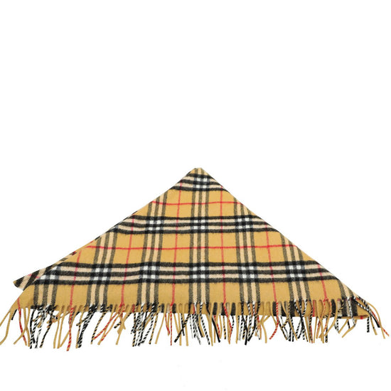 Burberry vintage check cashmere bandana scarf Clearance