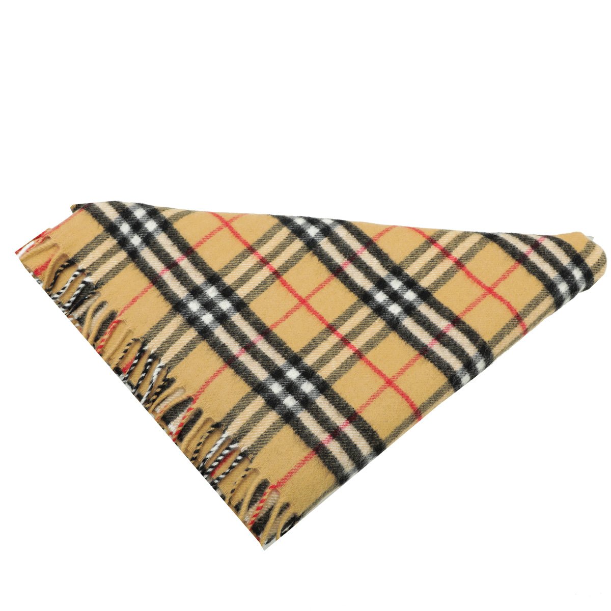 Burberry Brown Vintage Check Bandana Cashmere Scarf-Burberry-THE CLOSET