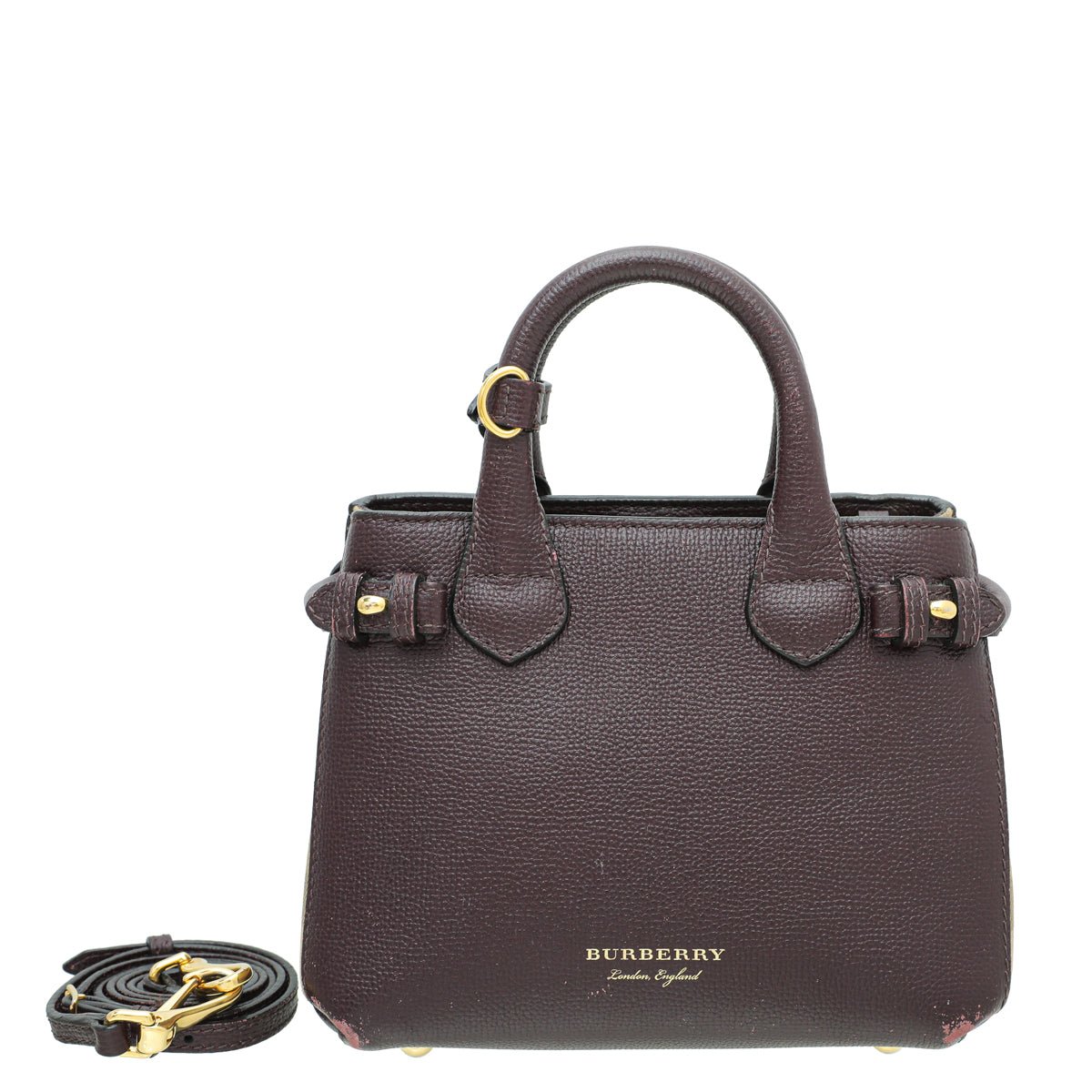Burberry Burgundy Banner Tote Baby Bag-Burberry-THE CLOSET