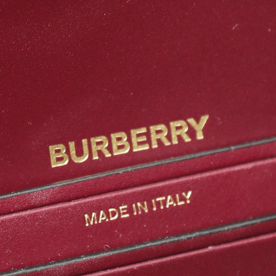 Burberry - Burberry Burgundy Check Olympia Small Bag | The Closet
