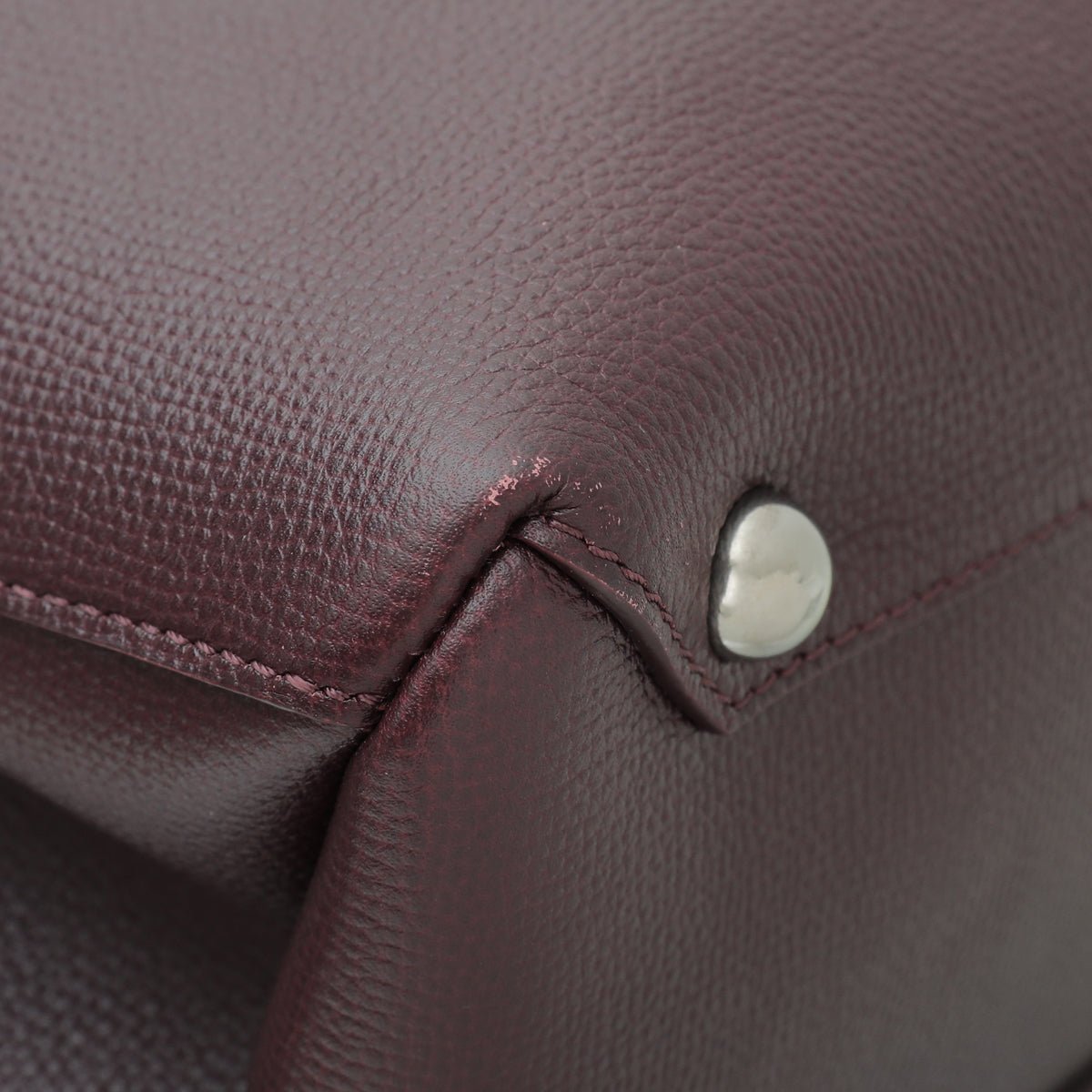 Burberry Burgundy Vintage Check Banner Tote Medium Bag-Burberry-THE CLOSET