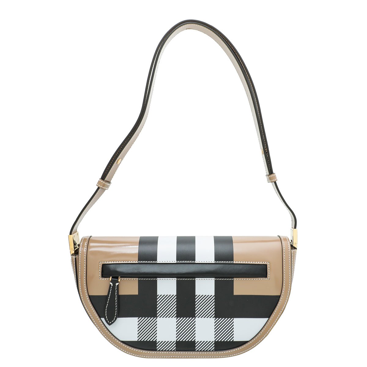 Burberry Camel Olympia Check Small Shoulder Bag-Burberry-THE CLOSET