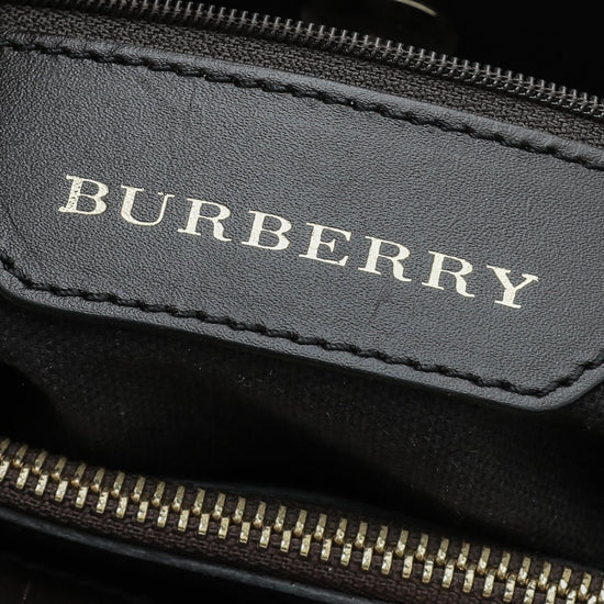 Burberry - Burberry Chocolate Haymarket Check Hepburn Small Bag | The Closet