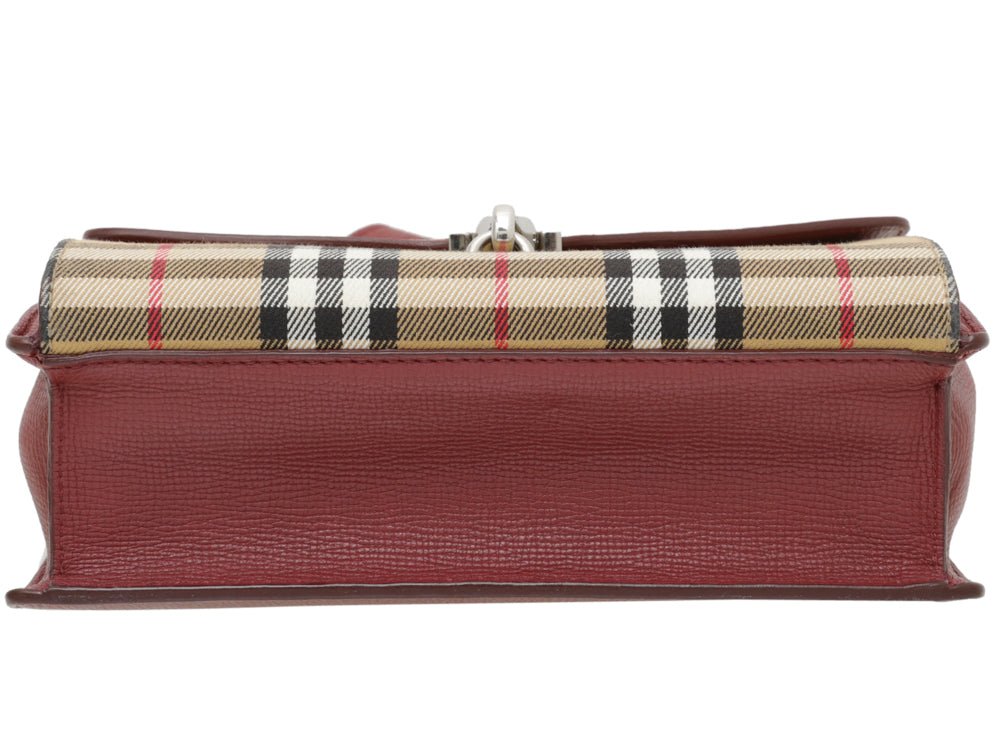 thecloset.uae - Burberry Crimson Vintage Check Macken Crossbody Bag | The Closet