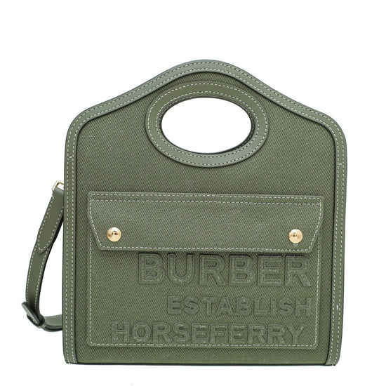 Burberry - Burberry Dark Fern Green Pocket Mini Bag | The Closet
